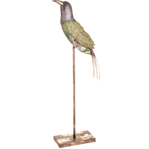 Uccello Metallo H.86,5 Cm - Pezzi 1 - 28X86,5X12cm - Colore: Incolore - Bianchi Dino - Espositori E Vasi Metallo