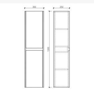 Ensemble meuble de salle de bain 120 cm blanc laqué Aquadoli