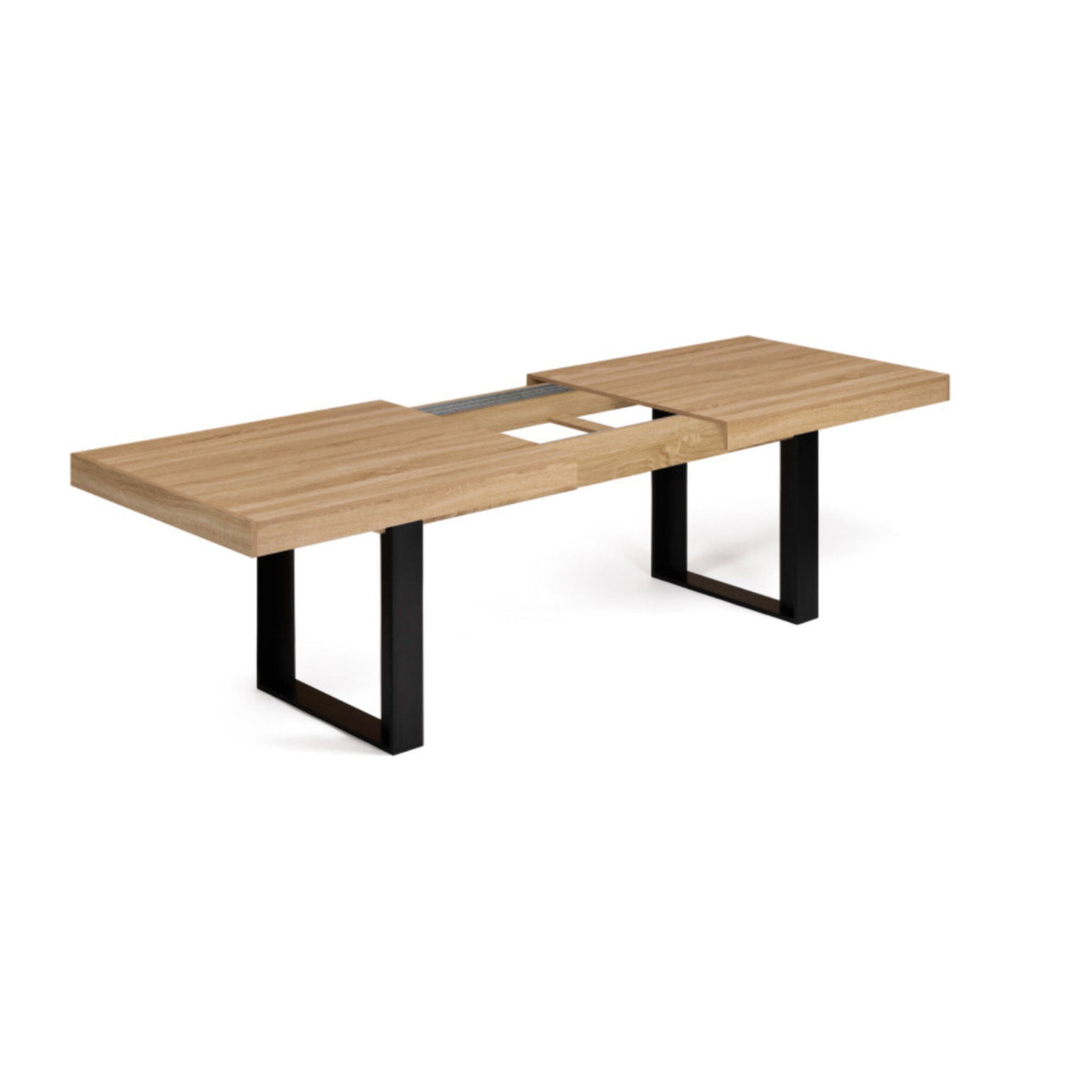 Table repas extensible Brixton - Bois - Noir