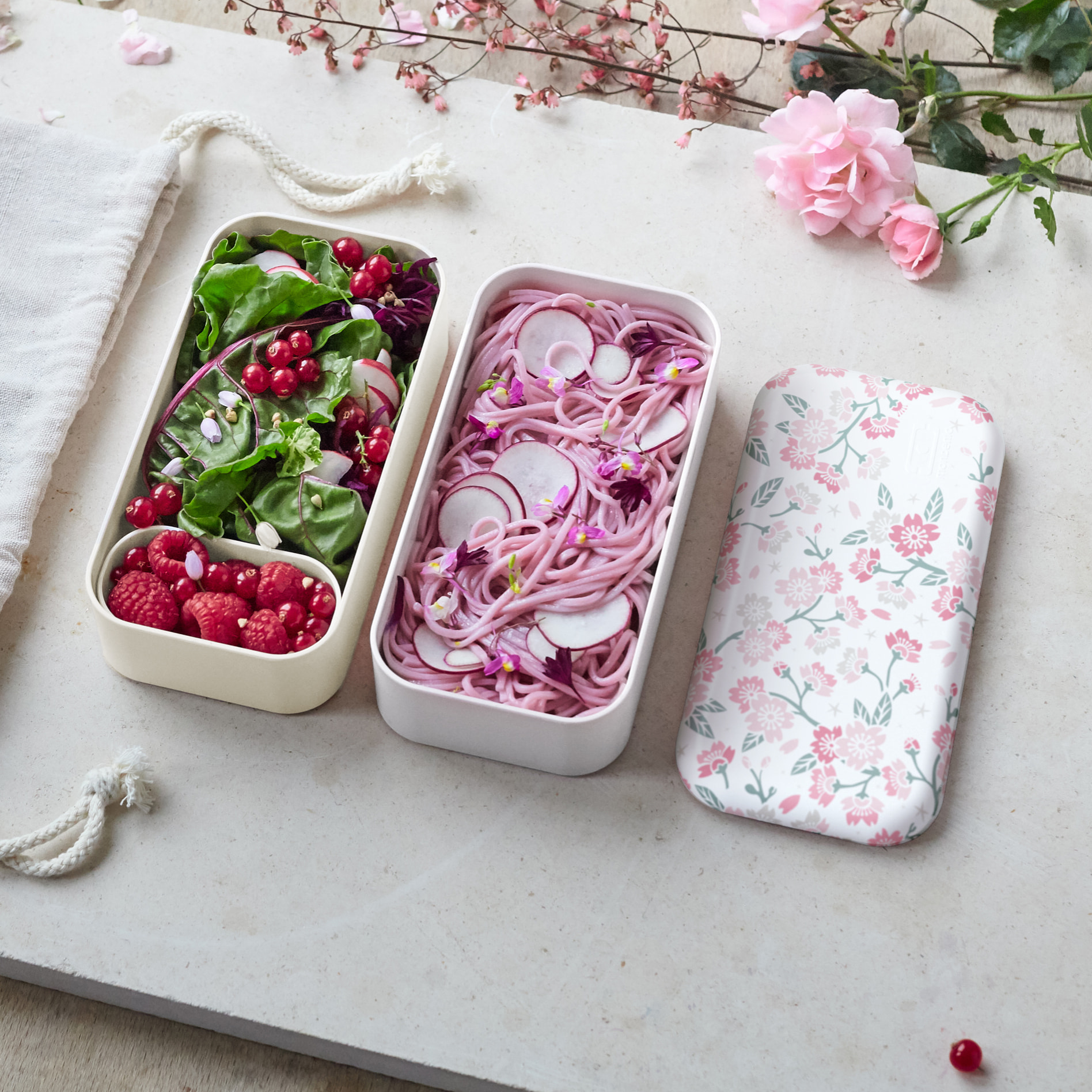 Lunch box 2 compartiments Original 1L Made in France Sakura