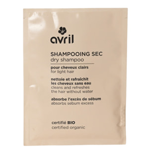 Shampooing sec en poudre pour cheveux clairs 30g certifié bio - Shampooing sec en poudre pour cheveux clairs