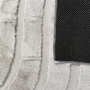 Tapis salon, faux uni sobre, texture en relief