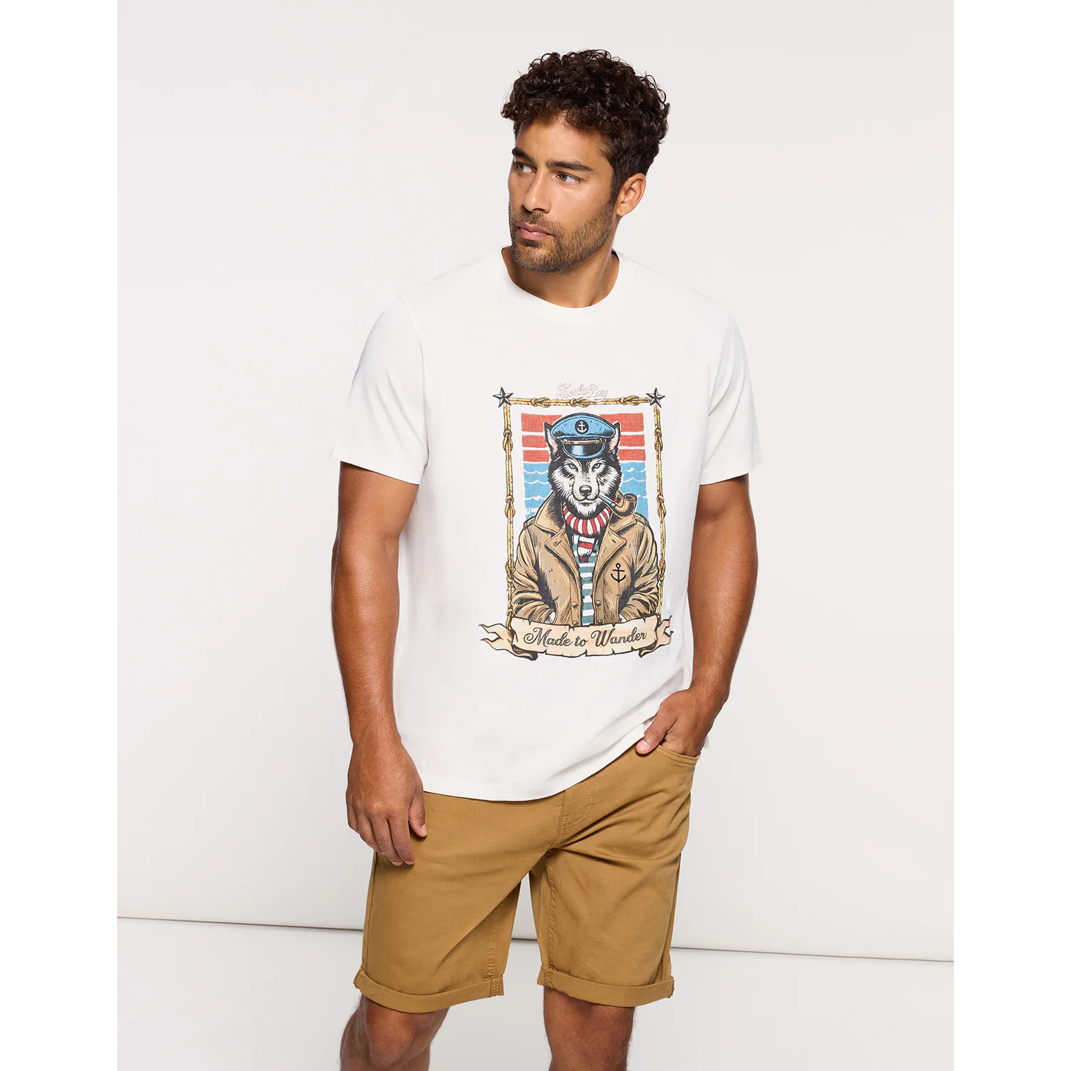 Camiseta Manga Corta Off White - Loberine