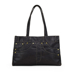 Bolso de hombro marrón vintage