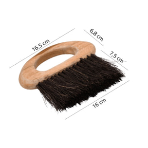 Brosse de nettoyage ergonomique à fibre coco et bois de teck - FIONA