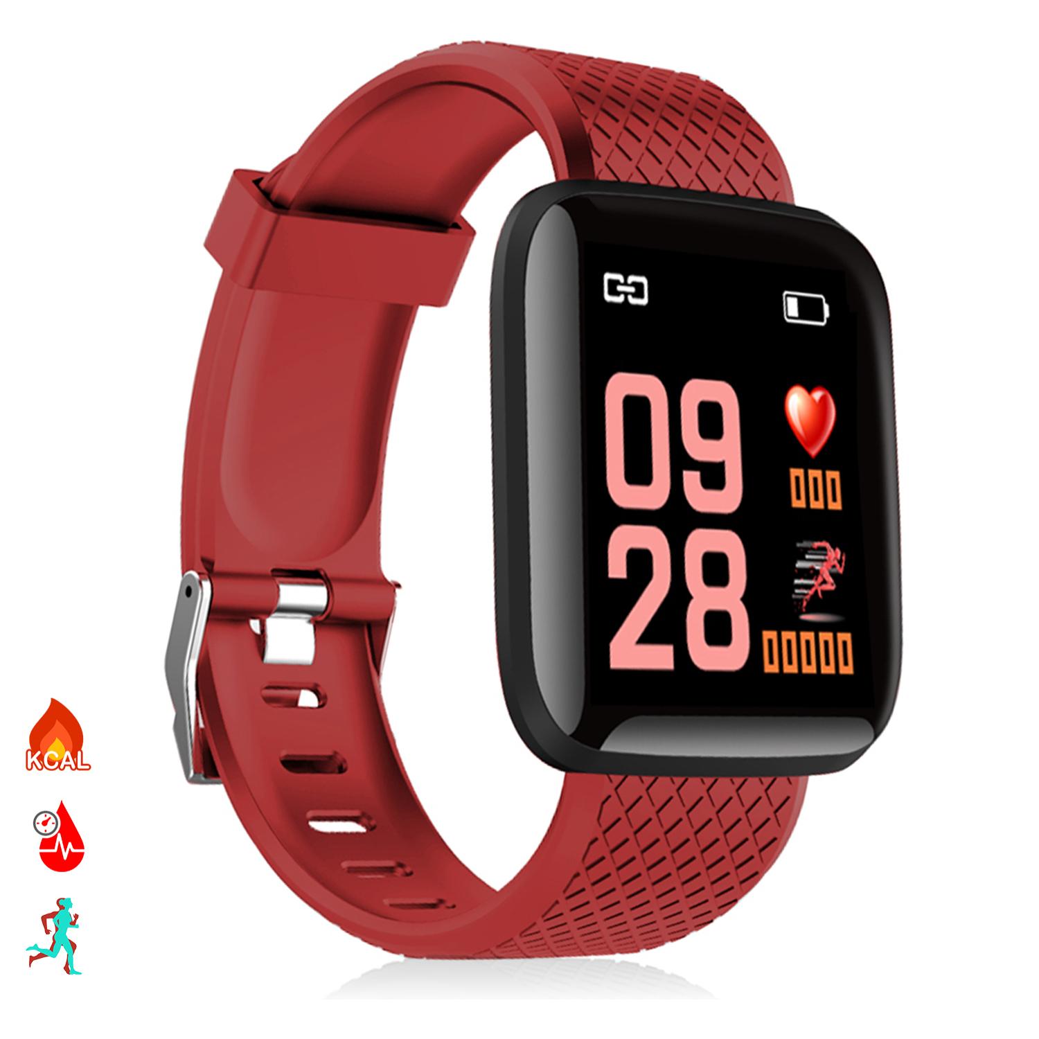 Brazalete inteligente ID116 Bluetooth 4.0 pantalla color, monitor cardiaco, pulso y modo multideporte