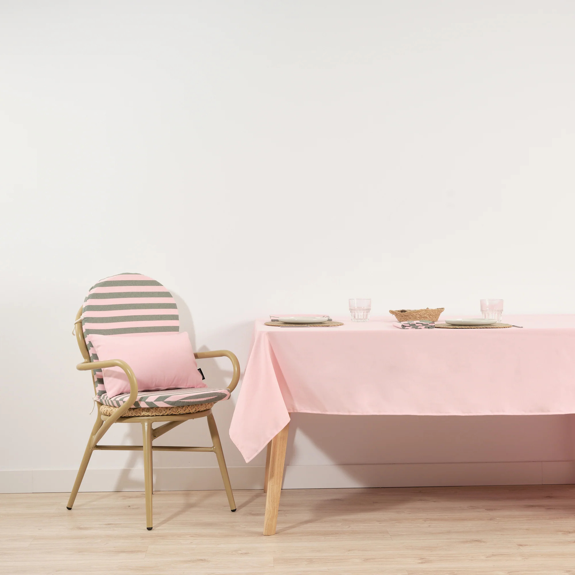 Nappe en tissu jacquard Maglia uni Rose