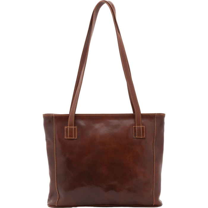 Borsa a spalla da donna - Modello Cressa - Vera pelle - 30.0 x 37.0 x 8.0 cm