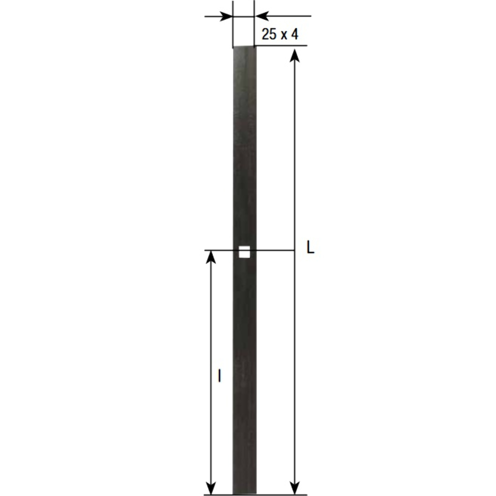 Tige plate eco 1500 mm TORBEL cataphorèse noire pour espagnolette - 0610154