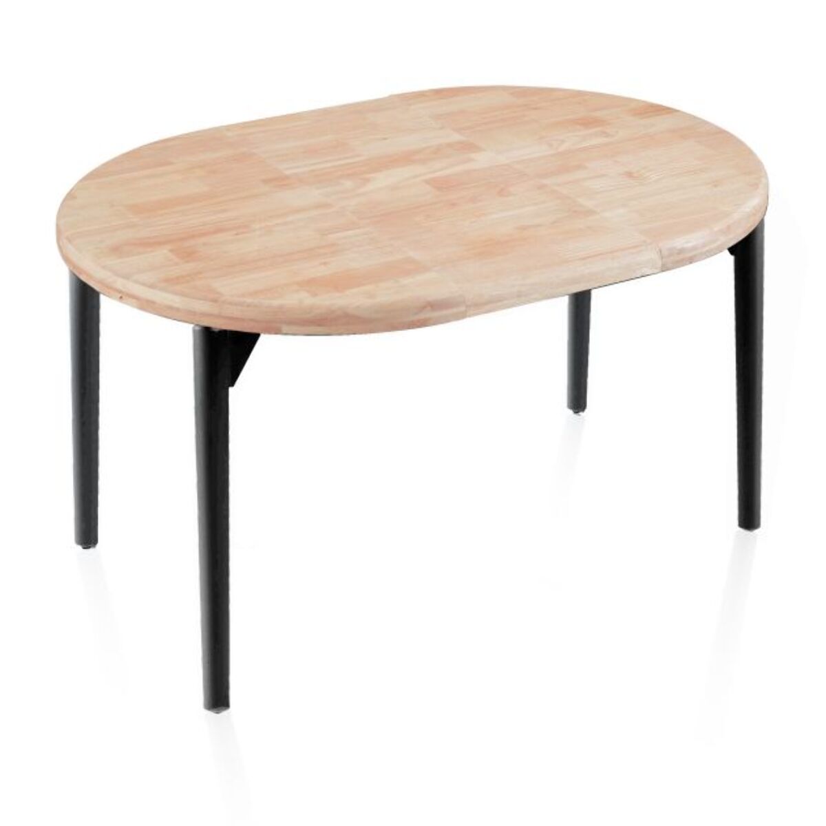 Mesa redonda extensible Padma Negro - Roble