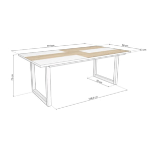 Mesa de comedor Altea 200 Roble Blanco