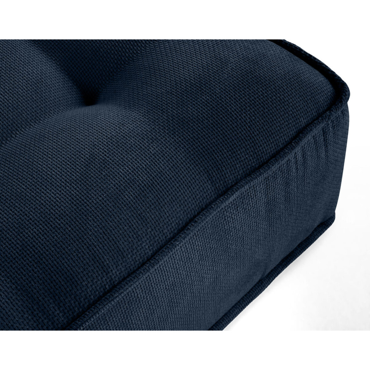Marisol - canapé panoramique modulable 7 places - velours texturé - Bleu