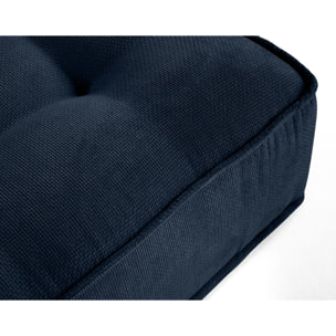 Marisol - canapé panoramique modulable 7 places - velours texturé - Bleu