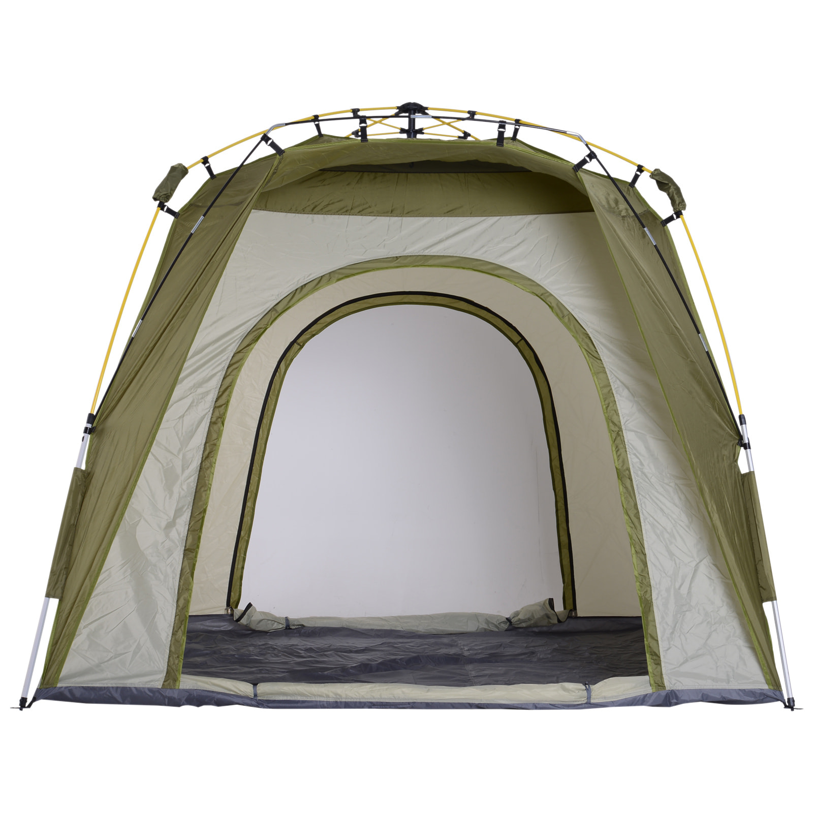 Tente de camping pop-up 4 personnes fibre verre polyester