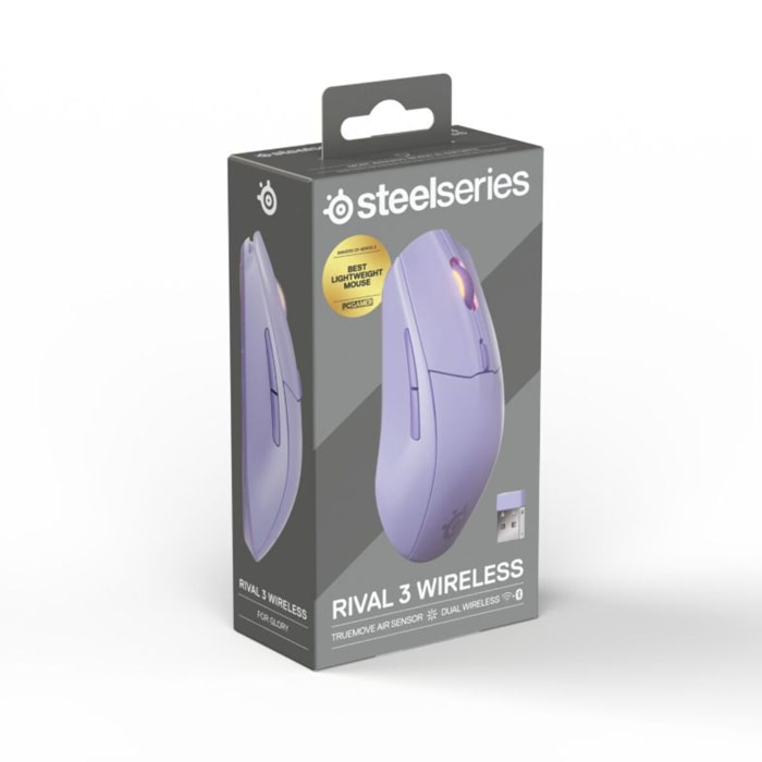 Souris Gamer Sans Fil STEELSERIES Rival 3 WL Gen 2 Lavande