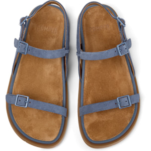 Sandalias - CAMPER Lluc Sandal - Azul - Cuero de gamuza