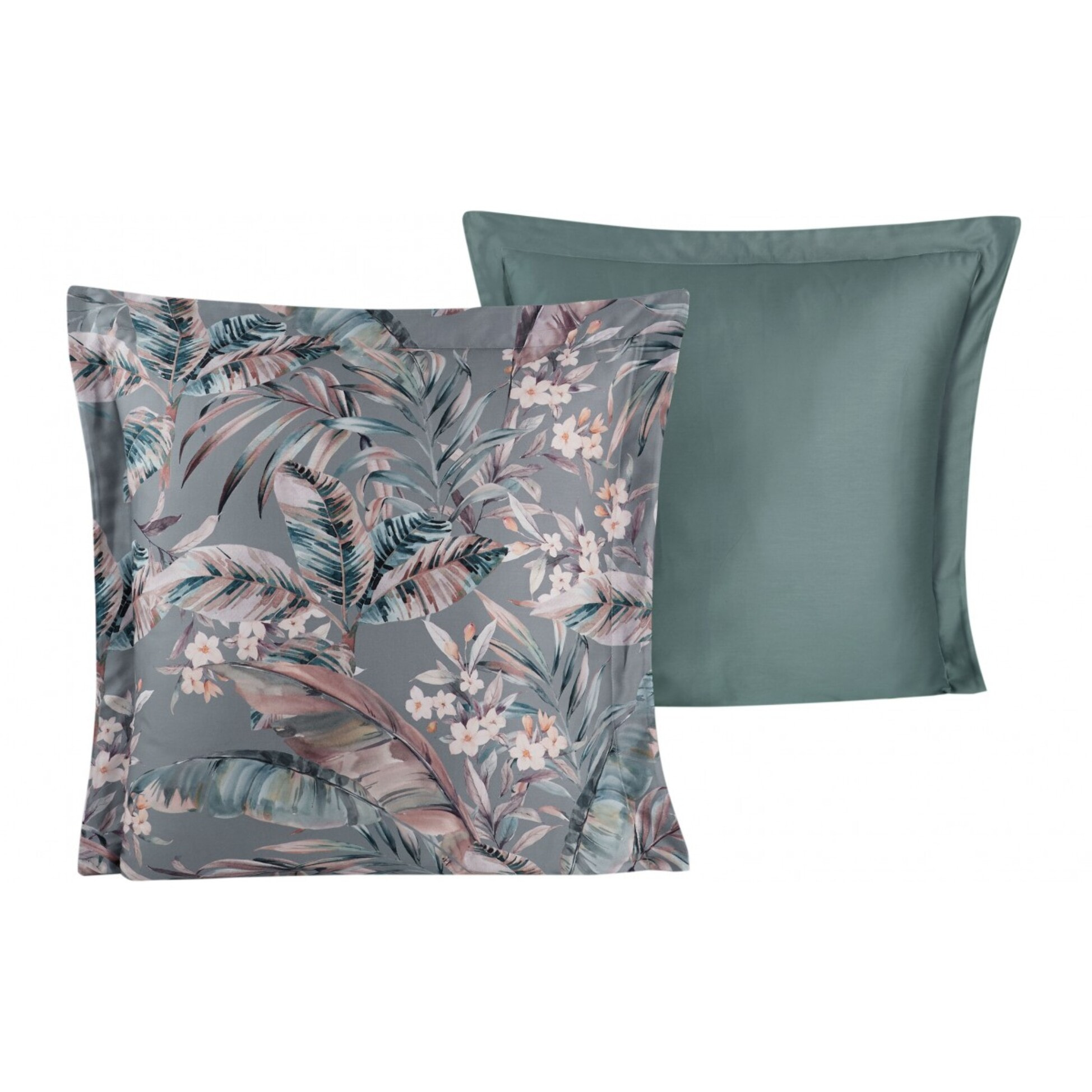 Lot de 2 Taies d'oreiller satin de coton imprimé