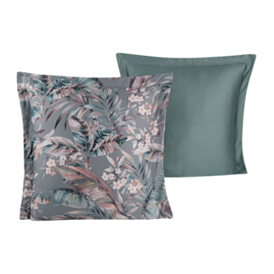 Lot de 2 Taies d'oreiller satin de coton imprimé
