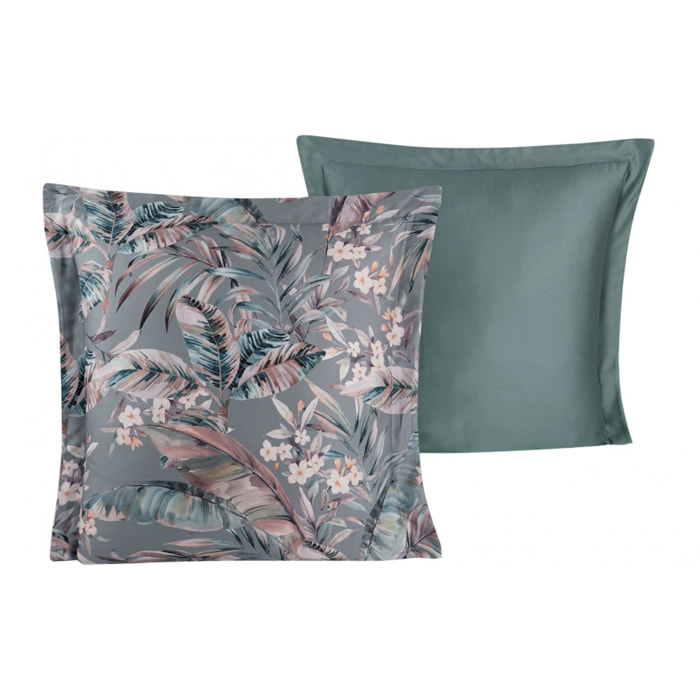 Lot de 2 Taies d'oreiller satin de coton imprimé