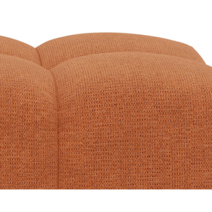 Adelaide - pouf en tissu texturé - Terracotta