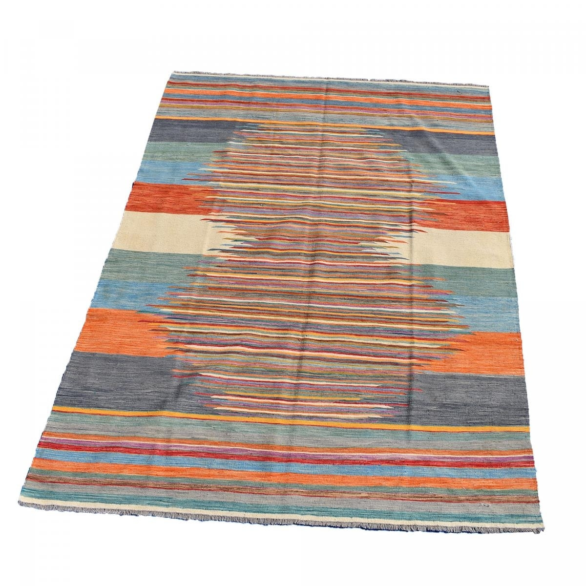 Tapis kilim fait main en laine motif oriental