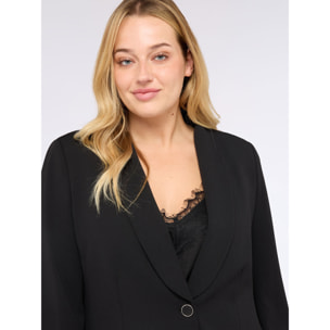 Fiorella Rubino - Blazer fitted in tessuto stretch - Nero
