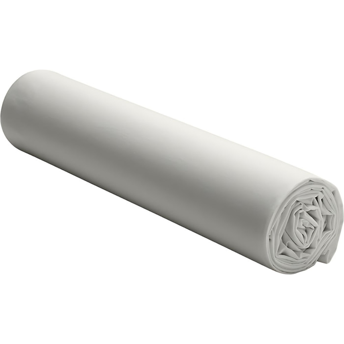 Drap Housse - Bonnet 30cm 100% Percale De Coton Lavé Gris Perle