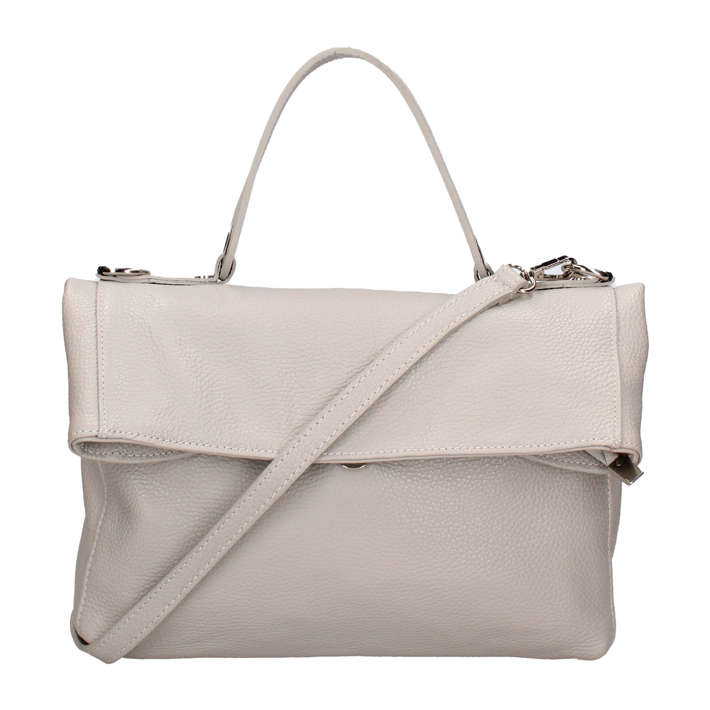 Borsa a spalla convertibile in zaino da donna In Vera pelle Made in Italy 34x21x12 cm