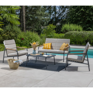 Salon de jardin  en aluminium - 4 places - ARCACHON