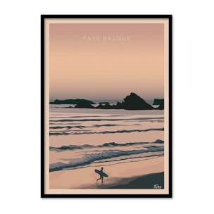 Art-Poster - Pays Basque Version 2 - TuroMemoriesStudio - 50 x 70 cm