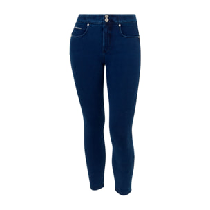 Pantaloni N.O.W.® skinny vita media in jersey effetto denim