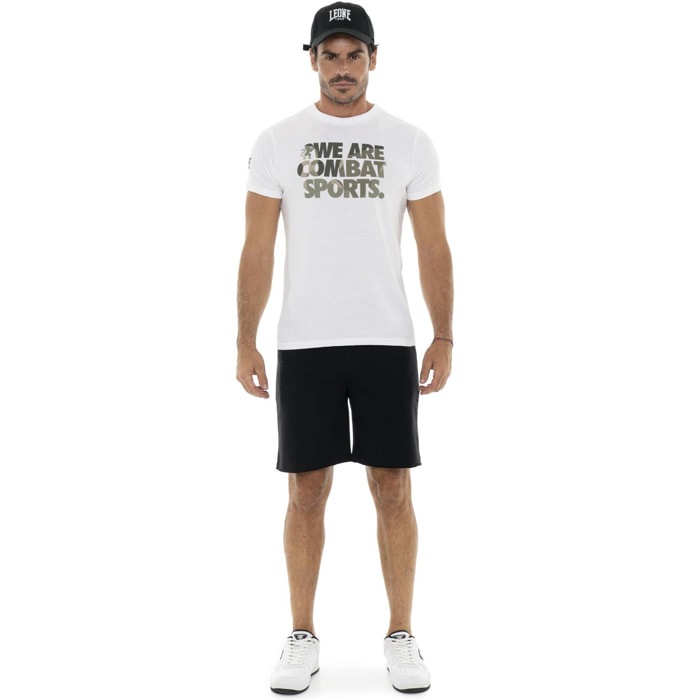 Set completo da uomo con t-shirt e pantaloncino mimetico Leone Military 1947