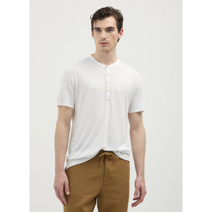 T-shirt serafino tinta unita