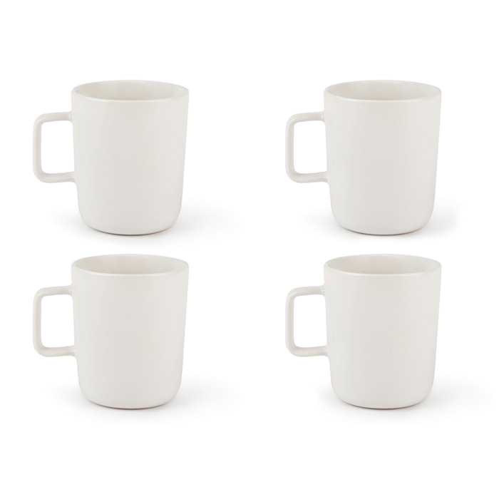 Set 4 Mug Excelsa – Nordic, Stoneware Bianco