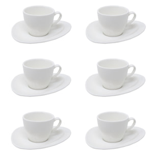 Servizio caffè Carrara da 6 pezzi in porcellana
