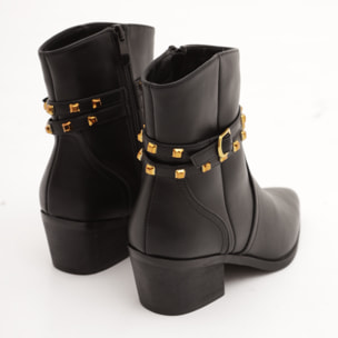 TRONCHETTO TEXANO BORCHIE NERO