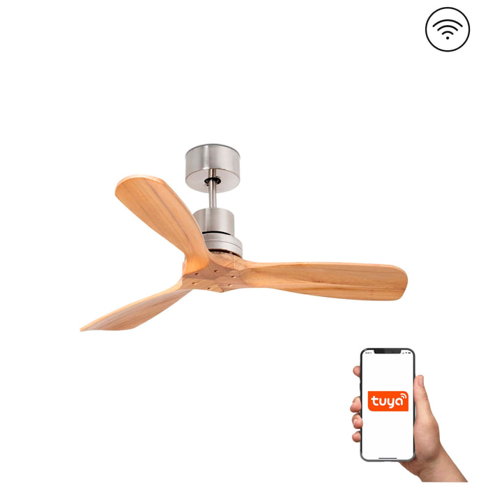 MINI LANTAU S Ventilateur de plafond nickel mat/pin TUYA