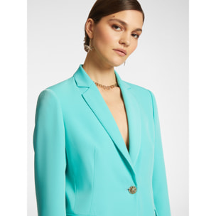 Elena Mirò - Blazer de cady elástico - Green Water