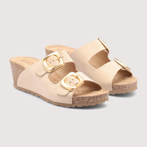 Cuña Serraje Beige - Nijar
