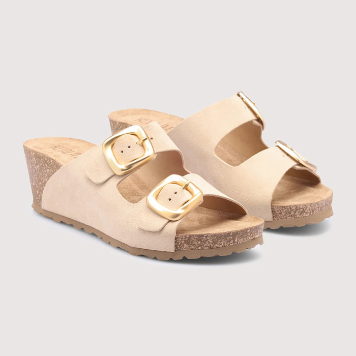 Cuña Serraje Beige - Nijar