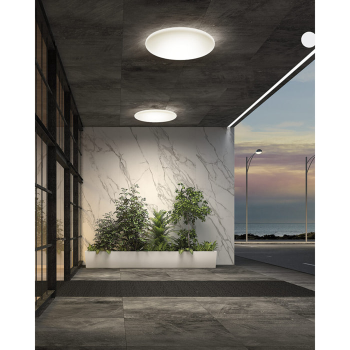 LEDS C4 Plafón de exterior IP65 Mega ø1200mm LED 81.4 SW 3000-4000K DALI Blanco opal 8303lm