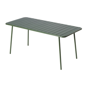 EVORA Table de jardin 6 places 160cm vert