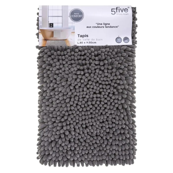 Tapis de bain 50x80 cm Gris anthracite Colorama