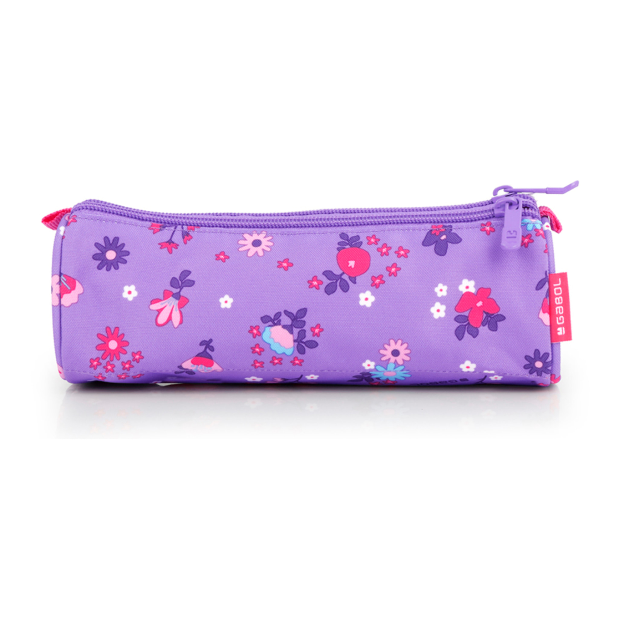 Estuche triple Gabol VIOLET con flores y resistente al agua