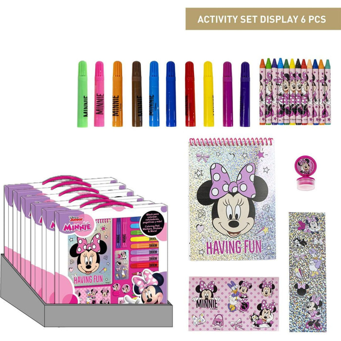 Conjunto De Papelería Coloreable Minnie 30.0 X 30.0 X 2.5 Cm