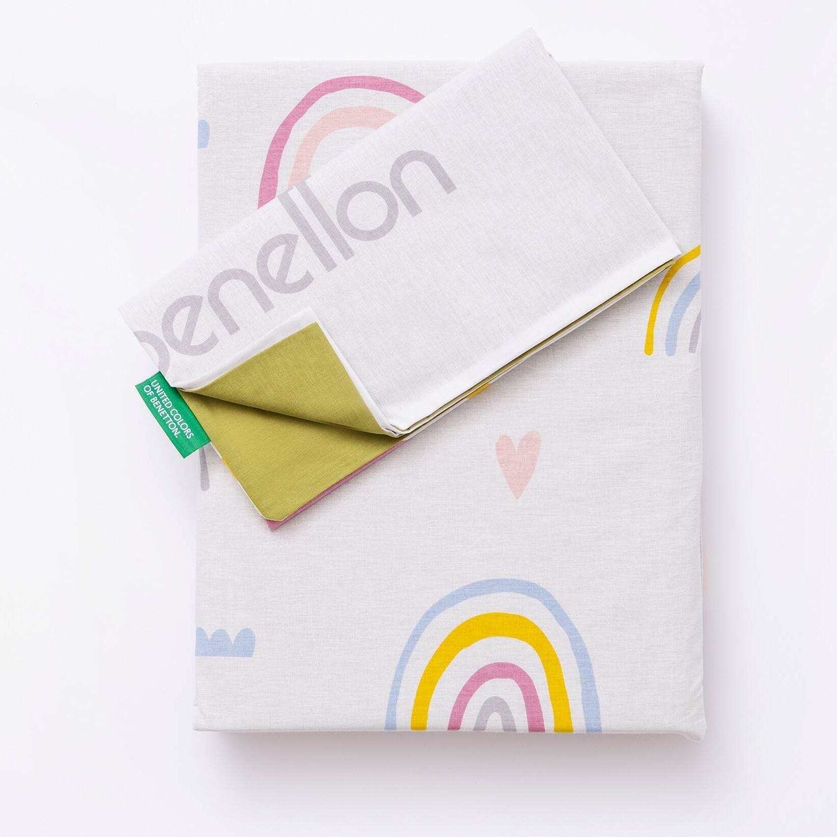 Juego de 3 pzs de cama (funda nórdica + funda de almohada + sábana bajera) rainbow kids be