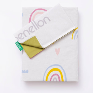 Juego de 3 pzs de cama (funda nórdica + funda de almohada + sábana bajera) rainbow kids be