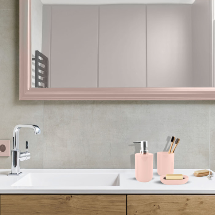 Lot de 3 accessoires de salle de bain INAGUA Rose MSV
