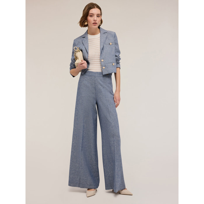 Motivi - Chaqueta corta efecto denim - Light - blue