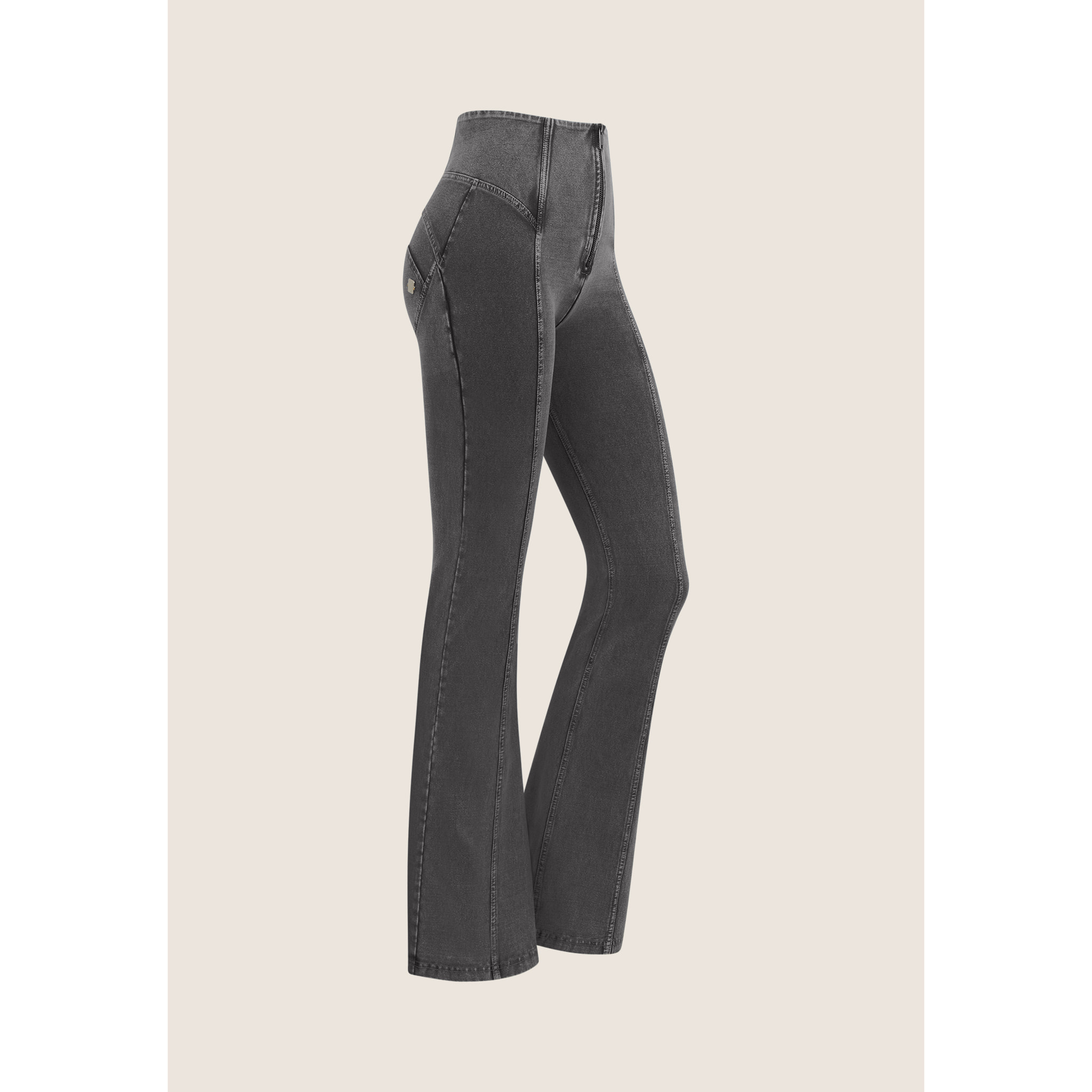 Jeggings WR.UP® a zampa con cuciture centrali e vita alta